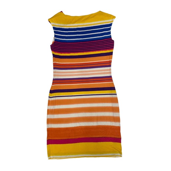 Calvin Klein Colorful Striped Midi Pullover Sleeveless Dress Size 4 - Picture 3 of 4